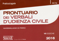 Prontuario dei verbali d’udienza civile 2016