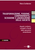 Trasformazione, fusione, conferimento, scissione e liquidazione della società