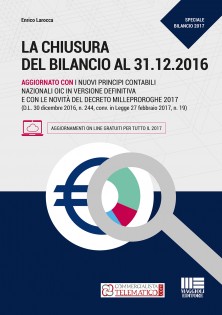 La chiusura del bilancio al 31.12.2016