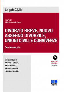 Divorzio breve, nuovo assegno divorzile, unioni civili e convivenze